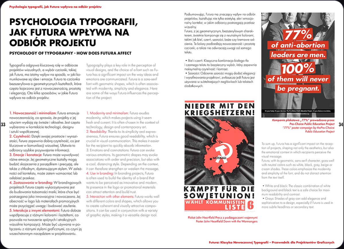Rozkładówka — psychologia typografii