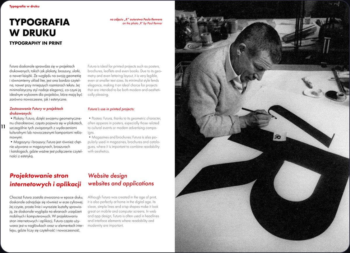 Rozkładówka — typografia w druku