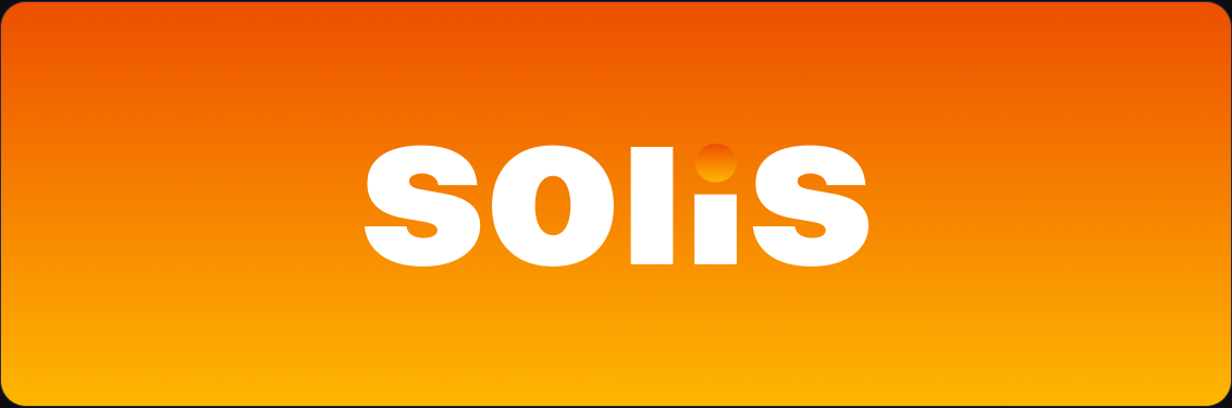 Solis — logo na gradientowym tle (cover)